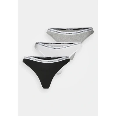 Image de Calvin Klein Underwear Thong 3 PACK String, Femme, Taille: Small, Schwarz