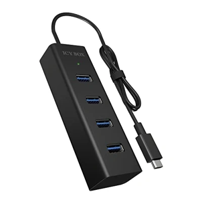 Image de ICY BOX IB HUB1409 C3 USB 3.2 Gen 1 (3.1 1) Type C 5000 Mbit/s Noir Neuf