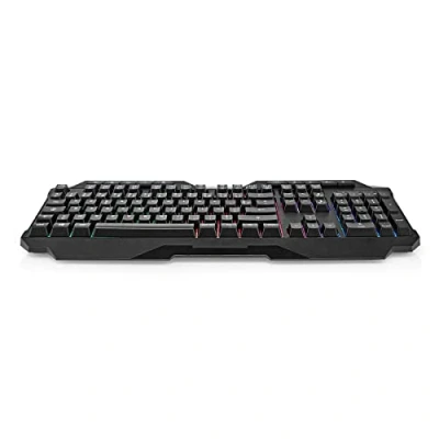 Image de NEDIS Clavier de Jeu Filaire USB Type A Clés à Membrane LED AZERTY Disposition France Longueur du câble d&#039;aliment