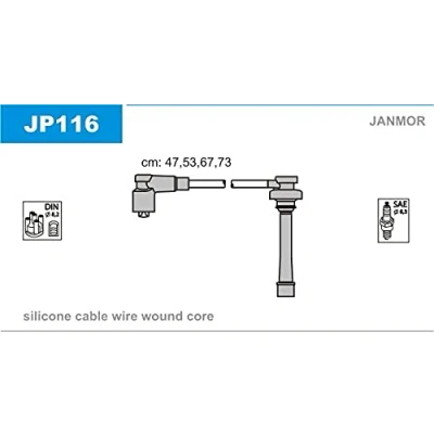 Image de JANMOR JP116 Jeu De Fils d&#039;Allumage MITSUBISHI: Lancer 5 Limousine, COLT 4