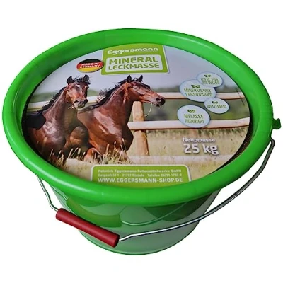 Image de Eggersmann Mein Pferdefutter Masse de fuite minérale 25 kg Nourriture Pour chevaux et poneys à absorption libre anti résistante aux intempéries pâturage clapier
