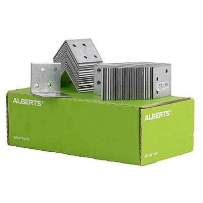 Image de Alberts 846442 Équerre d&#039;assemblage galvanisée Sendzimir 40 x mm kit de 50