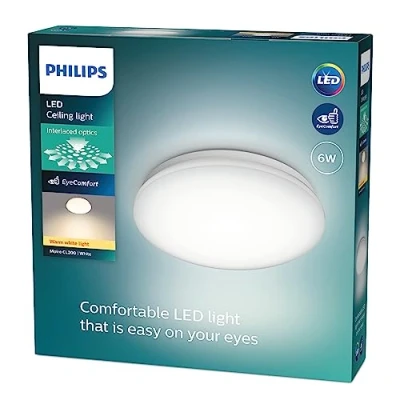 Image de Philips Mauve, Plafonnier LED 12W, Carré, Blanc Chaud 2700K,