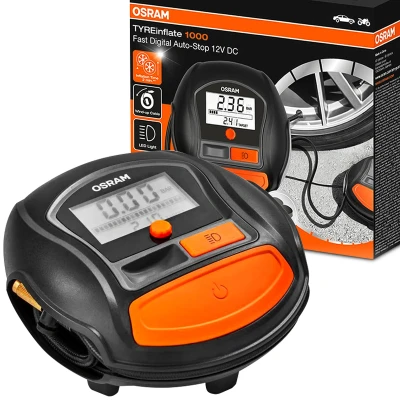 Image de OSRAM TYREinflate 1000 OTI1000 Compresseur à air 6,9 alimenté par l&#039;allume cigare, portable, numérique