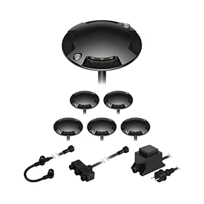 Image de ledscom.de Lampe LED de sol en saillie Bunda, 4 flammes, pour l&#039;extérieur, noir, carrossable, blanc chaud, 6 pièces