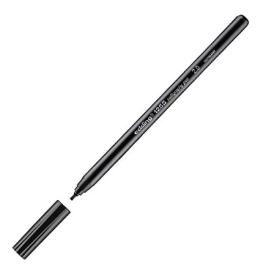 Image de edding 1255 feutre calligraphie noir 1 stylo pointe calligraphique 2 mm pour papier, bois, terre cuite, toile débutants, lettrage, bullet journals, cartes de vœux, agendas