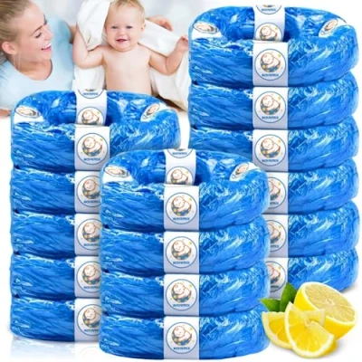Image de NCKIHRKK Lot de 15 Recharge Poubelle a Couche, Sac Résistant à la Déchirure, Antibactérien, Anti odeurs, Compatible avec tous types recharges