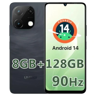 Image de UMIDIGI Smartphone G9T 6,75 pouces 90 Hz Android 14 Téléphone portable 4G 128G UNISOC T606 Caméra AI 13MP 5000 mAh longue durée