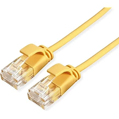 Image de ROLINE Câble patch UTP DataCenter Cat.6A (Class EA), LSOH, slim, jaune, 1 m