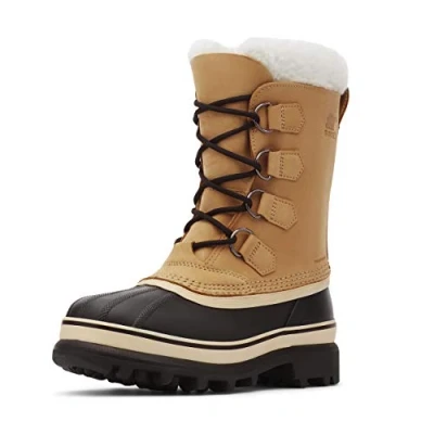 Image de Sorel Caribou Bottes de neige, Femme, Taille: 36, Buff Cuir / matière synthétique