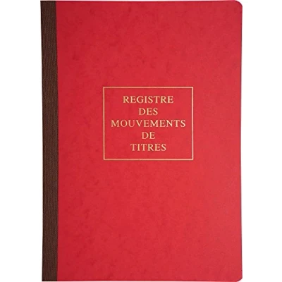 Image de Le Dauphin Réf. 90120D 1 Piqûre Dimensions 29,7 X 21 cm Format A4 Registre des mouvements de titres 40 pages Couverture souple Couleurs aléatoires, jaune, bleu, rouge, vert