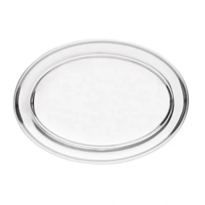 Image de Olympia K365 Plat de service ovale en acier inoxydable poli 40,6 cm diamètre