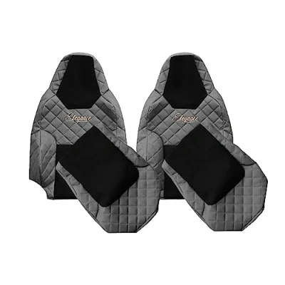 Image de F CORE Housses de Siege Camion compatibilité pour Man TGL TGM TGS TGX 03.21 avec conducteur CS Gris