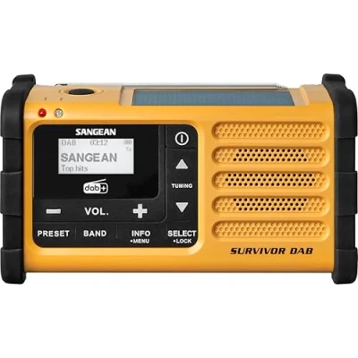 Image de Sangean MMR 88 Dab+ Radio Dynamo Solaire, FM RDS, Fonctionne sur Une Batterie/la Dynamo/l&#039;énergie Solaire/USB, Jaune/Noir