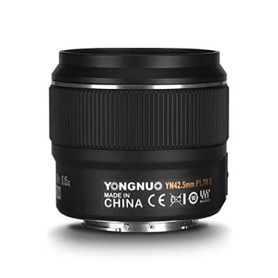 Image de YONGNUO YN42.5mm F1.7M II Objectif à focale Grande Ouverture F1.7 Noir Compatible Monture Micro 4/3 Panasonic &amp; Olympus