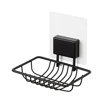 Image de Compactor Bestlock Black Magic Porte Savon Mural, Fixation Auto adhésive, supporte jusqu&#039;à 2 kg, Fer poudré antirouille, 11,5 x 9,5 10 cm, Noir, RAN10205, Unique