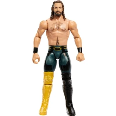 Image de Mattel WWE Top Picks Figurines, Seth Rollins de collection 15,2 cm avec 10 points d&#039;articulation et un look réaliste