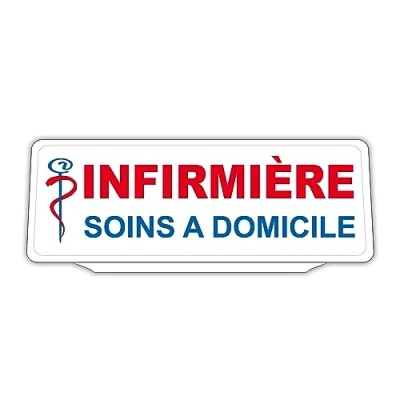 Image de SIGNAL SAFETY Clip Plaque Pare Soleil Voiture Infirmiere Soins à Domicile V2 Rétro Réfléchissant