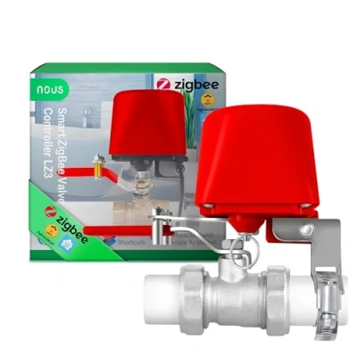 Image de NOUS LZ3 Vanne d&#039;eau ZigBee, Google Assistant, Compatible Amazon Alexa, Tuya Smart Life, Programmateur, Contrôleur d&#039;irrigation ZigBee2MQTT