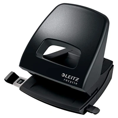 Image de Leitz Perforateur, 30 Feuilles, Réglette de Guidage avec Marquage des Formats, 100% Recyclable, Écologique, NeXXt Recycle, Noir, 50030095