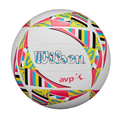 Image de Wilson AVP Movement Volleyball, Blanc/Rose/Jaune