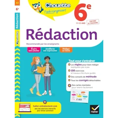 Image de Chouette Rédaction 6e: cahier de révision et d&#039;entraînement recommandé par les enseignants