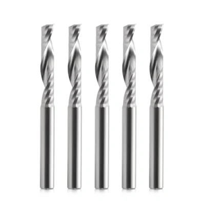 Image de EU_HOZLY Tige de 4 mm, diamètre coupe longueur rainure 22 1 fraise à rainurer, hélicoïdale CNC, outil Upcut pour acrylique, PVC, ABS, contreplaqué, 5 pièces