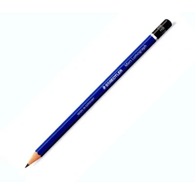 Image de STAEDTLER Lot de 3 Crayons Papier Mars Lumograph 100 Mine 2 mm Bleu 5H
