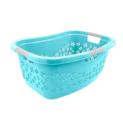 Image de keeeper Boîte de Rangement, Surface Texturée, 1,8 L, Lotta, Bleu Clair