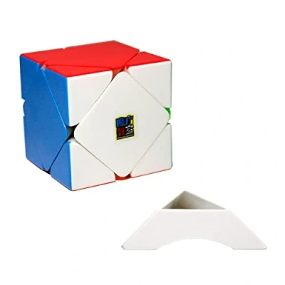 Image de FunnyGoo MoYu MoFangJiaoShi Classe de cubage Meilong Skewb Cube Magique Puzzle irrégulier Twist Jouet avec Un Support Stickerless