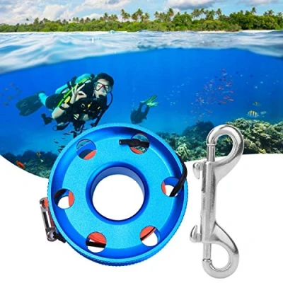 Image de Shipenophy Bobine de plongée Anti corrosion Bleue à plongée, pour la Technique en Grotte(50m)