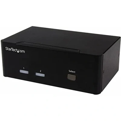 Image de StarTech.com Switch KVM USB double VGA à 2 ports Commutateur écran clavier souris avec hub 2.0 et audio (SV231DVGAU2A)