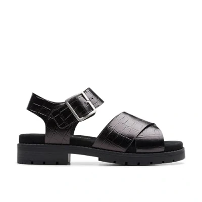Image de Clarks Femme Orinoco Cross Sandale, Intérêt Noir, 35.5 EU