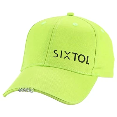 Image de SIXTOL B Cap Casquette de Baseball avec lumière LED 25 LM Charge Via USB Taille Universelle, Vert Vif, Unique