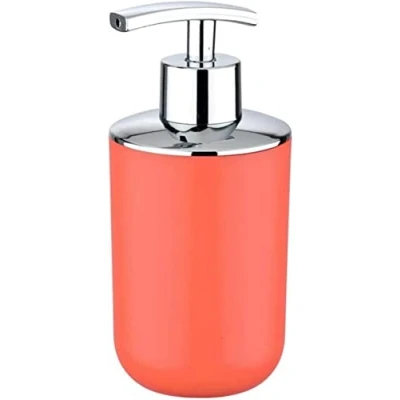 Image de WENKO Distributeur Savon Liquide, Porte Brasil, Corail, PET incassable, 320 ml, 7.3 x 16.5 9 cm