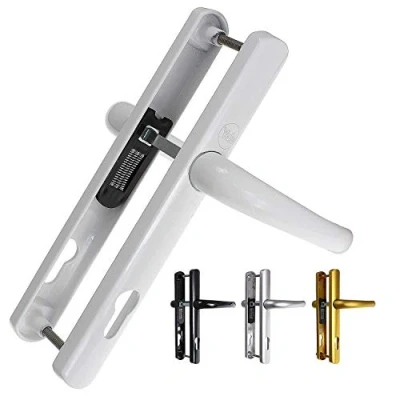 Image de Yale PVC Poignée de porte à levier Paire PZ 92 mm 215 Fixations Blanc