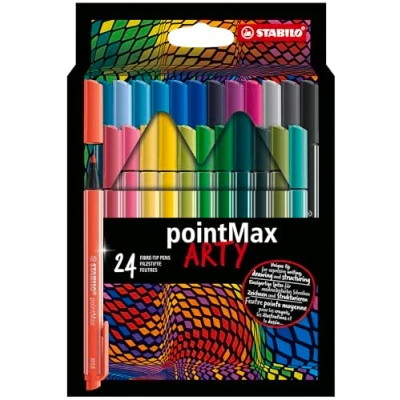 Image de Stylo feutre STABILO pointMax Etui carton x 24 feutres pointe moyenne Gamme ARTY