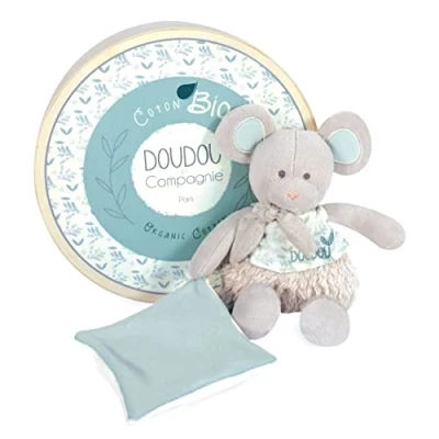 Image de DOUDOU et Compagnie Souris BIO Grise 22 cm BOTANIC DC3967
