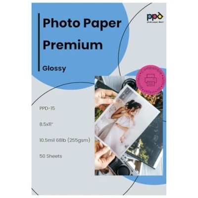 Image de PPD A4 x 50 Feuilles Papier Photo Super Premium Brillant 280g Jet d&#039; Encre, Séchage Rapide, Microporeux, Résistant à l&#039;eau 15