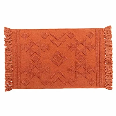 Image de douceur d&#039;intérieur, Tapis Rectangle (60 x 90 cm) Cilaos Terracotta, Coton Jacquard