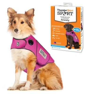 Image de Thundershirt Dogs Veste Anti anxiété pour Chien, Fuchsia, Taille L