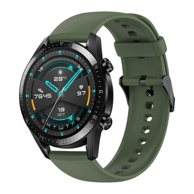 Image de Bracelet Huawei Watch GT2 46mm, 22mm de Sport en Silicone avec pour GT/GT 4 46mm/GT5 46mm/GT3/GT3 Pro 46mm/GT2 Pro/GT 2e/GT Runner/GT Active Classic 46mm/Galaxy 46mm