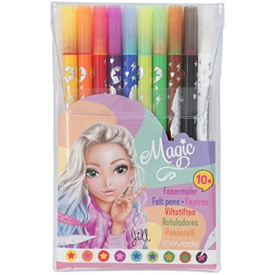 Image de Depesche 11398 TOPModel Set Double Stylo Magic et 9 feutres à Deux Pointes chacun, 10153616, Multicolore
