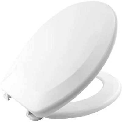Image de Primaflow Carrara &amp; Matta Abattant WC en jersey Blanc 48 cm