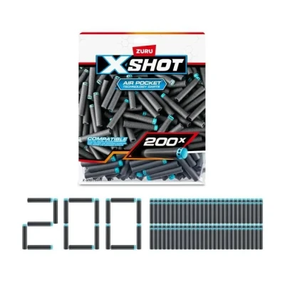 Image de X Shot Dart Big Refill Recharge de 200 fléchettes Accessoire Blaster Action
