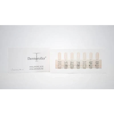 Image de Dermaroller Ampoules d&#039;acide hyaluronique anti âge pour la régénération du collagène Hyaluron à haute dose une hydratation intesive et peau éclatante 7 x 1,5ml
