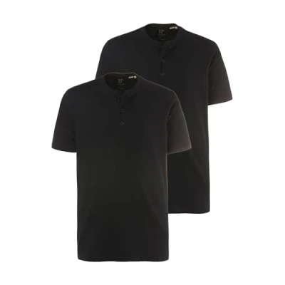 Image de JP 1880 Hommes Grandes Tailles L 8XL T Shirt col Rond en Coton, Lot de 2 Noir, Noir 6XL 708420 10