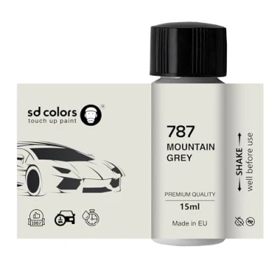 Image de SD COLORS Peinture de retouche 15 ML gris foncé Code Couleur 787 Pour réparer les rayures :