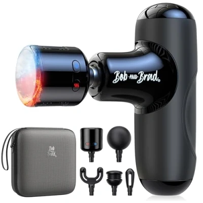 Image de Mini Pistolet de Massage avec Chaleur et Froid, Bob and Brad Q2 Pro Poche pour Tissus Profonds, Percussion Portable Ultra Silencieux Soulager la Douleur Récupération