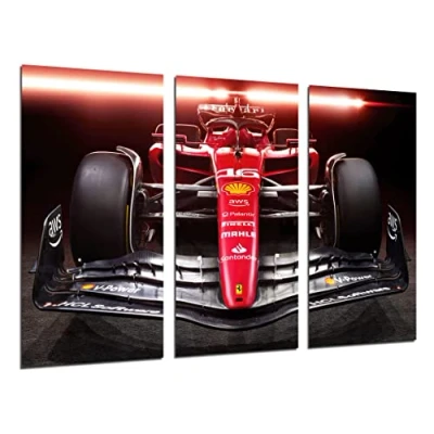 Image de Cuadros Cámara Tableau moderne photographique voiture Formule 1, Ferrari SF 23 2023, Sainz, Leclerc, 97 x 62 cm, réf. 27418